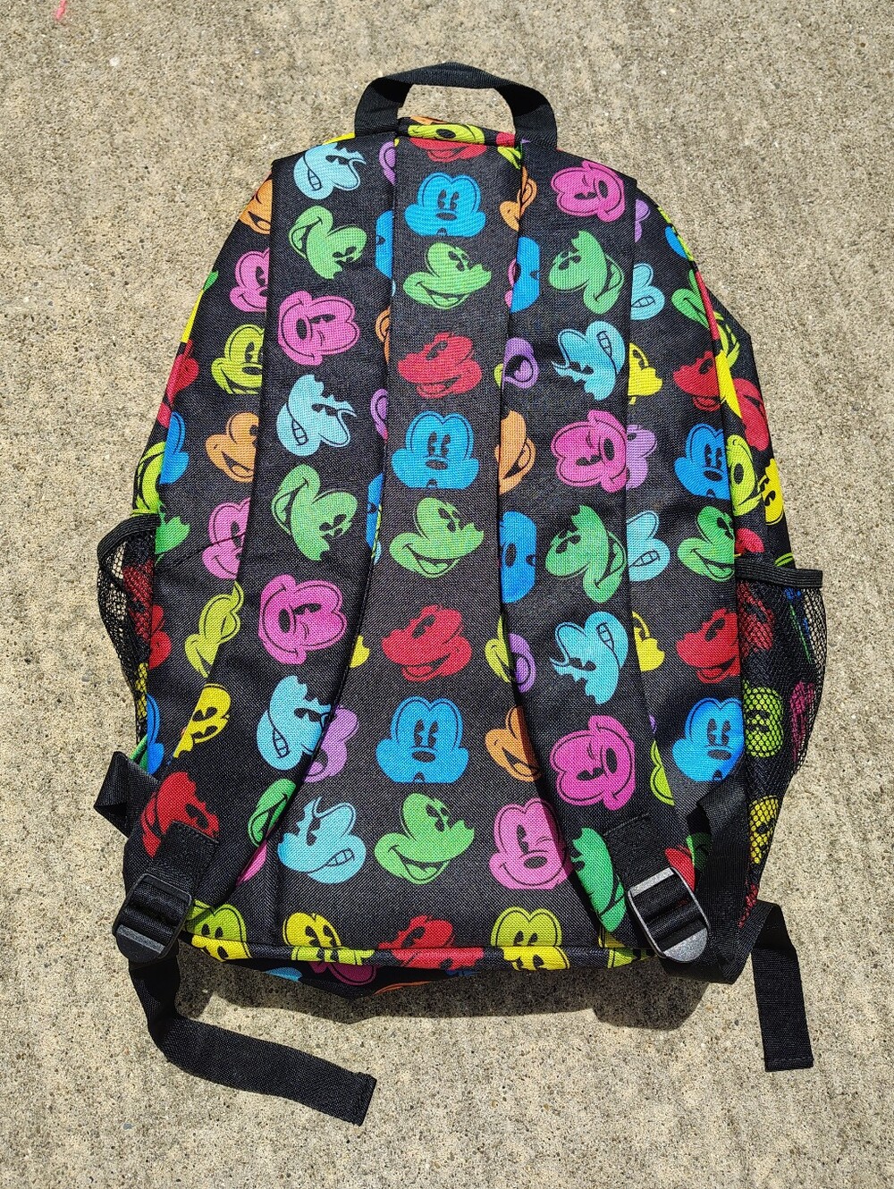 Authentic Disney Parks Mickey Mouse Black Multicolor Silhouette Large Backpack - Picture 8 of 12